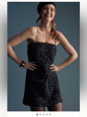 Anthropologie Sunday in Brooklyn Rosette Textured Mini Dress